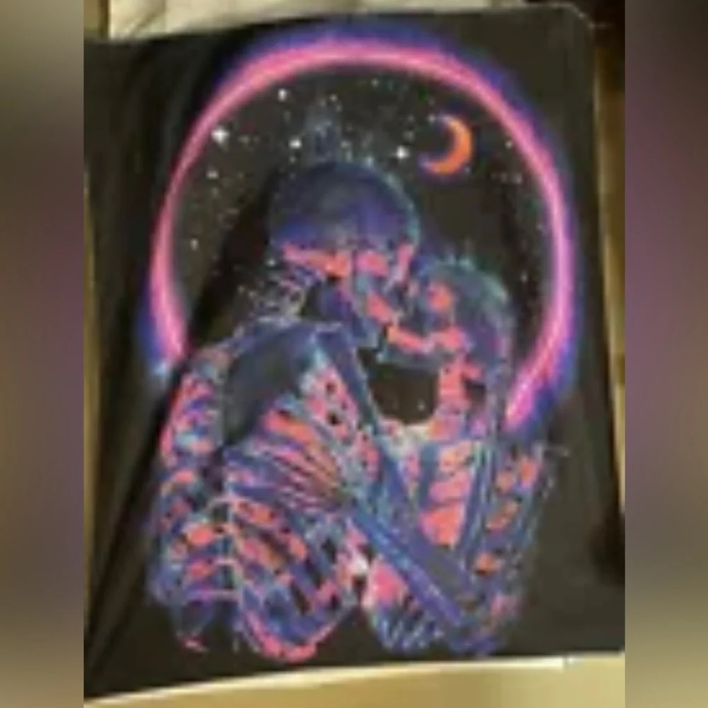 Unbranded Fluorescent Tapestry Skull Tapestry Ultraviolet Reactive Tapestry